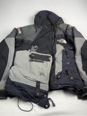 The North Face Men's Black & Gray Ski Jacket with Hood